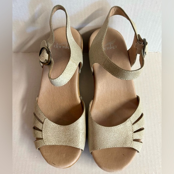 Dansko-Oyster Marlow Leather comfort sandals.Padded insole.2”heel.Size 38 - Picture 13 of 14